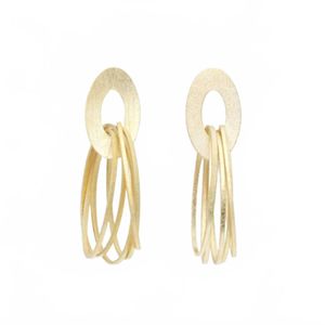Avenue Chic Black Multi Oval Stud Earrings