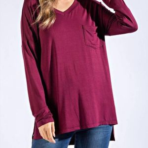 Mono B Red Basic Pocket Solid Tee