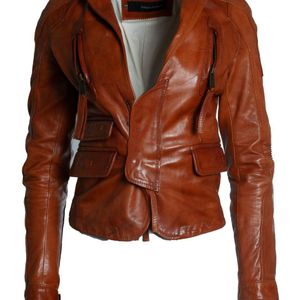 DSquared² Brown Leather Jacket