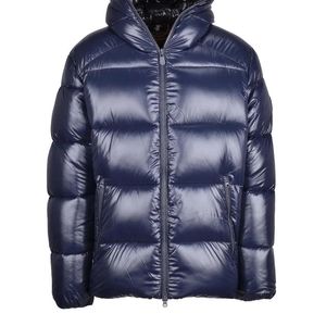 Save The Duck Blue Down Jacket With Zip for men