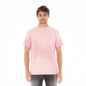 HVMAN Pink Basic Logo Tee for men