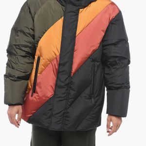 DSquared² Black High-Collar Down Jacket With Hidden Buttoning for men