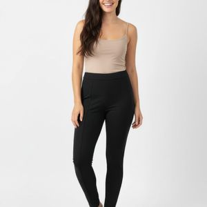 TRUEDAMES Black Dash Solid Pull On Pants