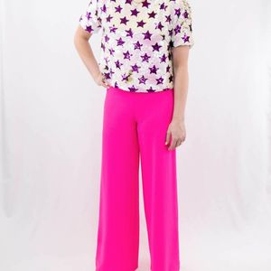 Strut & Bolt Pink Star Sequin Top