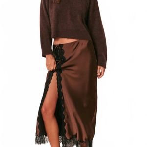 LoveShackFancy Brown Bellman Pullover