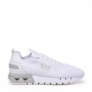 EA7 White Streamlined Sneakers