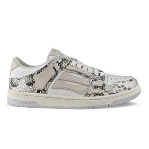 Amiri White Low-Rise And Sneakers With Python-Effect Inserts for men
