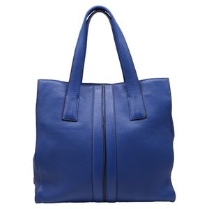 Tod's Blue Slim Script Tote Bag