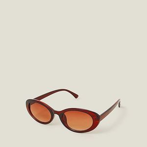 Accessorize Natural Resin Oval Sunglasses