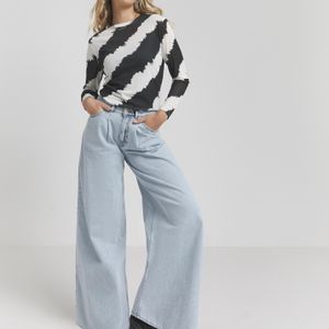 Simply Be Blue Print Mesh Top