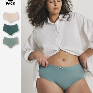 Pretty Secrets Grey 3 Pack Short Briefs