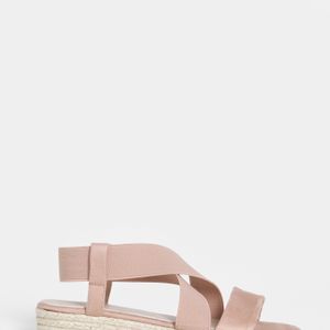 JD Williams Pink Low Wedge Espadrilles Ex Wide