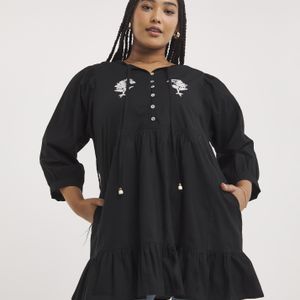 Joe Browns Black Erin Embrodiered Tunic