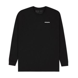 Patagonia Black P-6 Logo Responsibili Long Sleeves T-shirt for men
