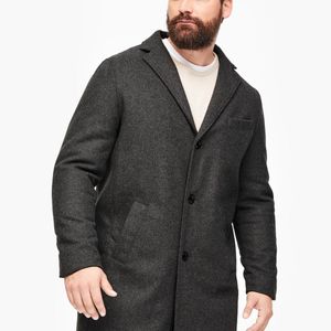 S.oliver Wattierter Wollmix-Mantel in Grau für Herren