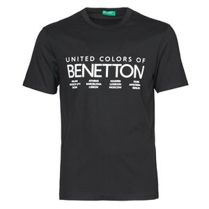 Benetton T-shirt Korte Mouw Marina in het Zwart voor heren