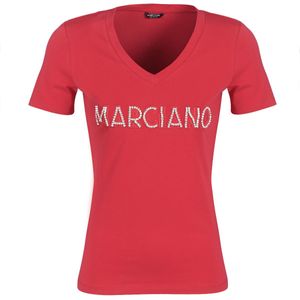Marciano T-shirt Korte Mouw Logo Patch Crystal in het Rood