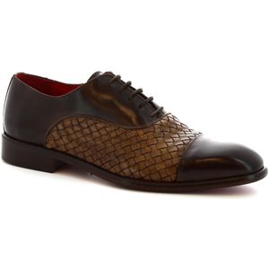 Leonardo Shoes Sandalen 188. V. T.moro Intrecciato in het Bruin voor heren
