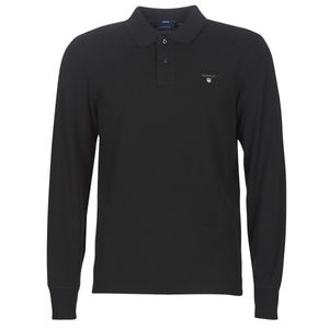 Gant Polo Shirt Lange Mouw The Original Pique Ls RUGGER in het Zwart voor heren