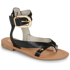 Les Petites Bombes Brown Flat Sandals Firma