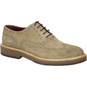 Leonardo Shoes Nette Schoenen 852-17 Camoscio Fango in het Naturel voor heren
