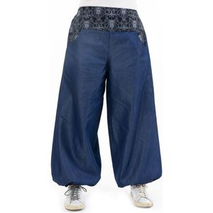 Jeans Pantalon large bouffant denim Mayurah Fantazia en coloris Bleu