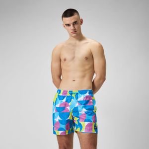 Speedo Blue Digital Printed Leisure 16" Swim Shorts for men