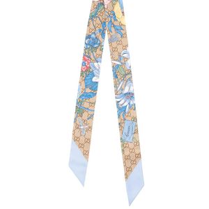 Gucci Blue 'Flora' Foulard