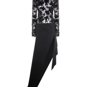 Nissa Black Evening Dress