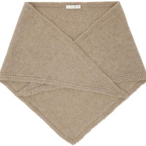 The Row Natural Brushed Knit Cashmere Triangular Scarf