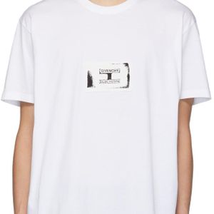 メンズ Givenchy ホワイト スタンプ パッチ T シャツ
