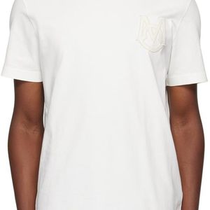 Moncler White Monogram T-Shirt for men