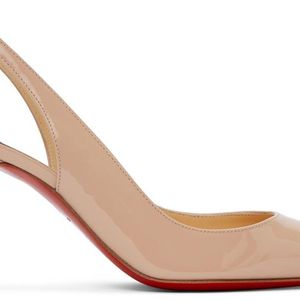 Christian Louboutin ピンク パテント Clare スリング ヒール
