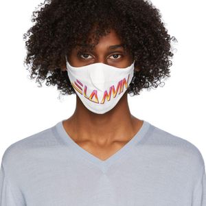 メンズ Lanvin マルチカラー ロゴ フェイス マスク 2 枚セット