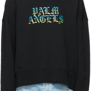 メンズ Palm Angels Hue Gothic ロゴ スウェットシャツ ブラック