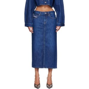 DIESEL Blue Denim Midi Skirt