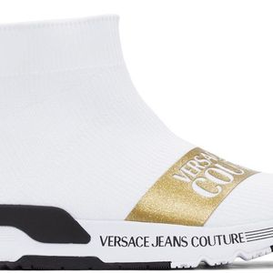 Versace Jeans ホワイト Dynamo Institutional ロゴ スニーカー