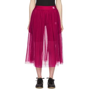 Adidas Originals ピンク チュール アディカラー スリーク スカート