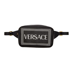 Versace ブラック 90s ビンテージ ロゴ ベルト バッグ