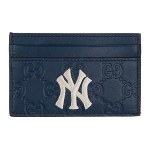 メンズ Gucci Ny Yankees Edition ネイビー GG カード ホルダー ブルー