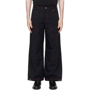 Off-White c/o Virgil Abloh Black Embroidered Twill Cargo Pants for men