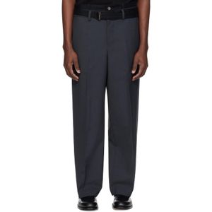Sacai Black Suiting & Denim Trousers for men