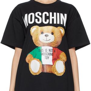 Moschino ブラック Italian Teddy Bear T シャツ