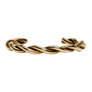 Lanvin Metallic Brass Wrapped Metal Bracelet for men