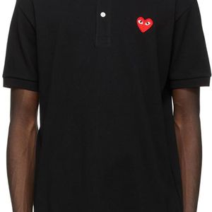メンズ COMME DES GARÇONS PLAY ブラック Heart Patch ポロシャツ