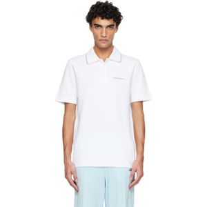 Casablanca White Embossed Laurel Polo for men