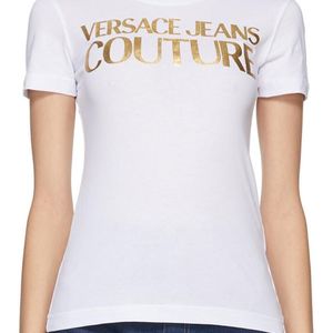 Versace Jeans ホワイト Institutional ロゴ T シャツ