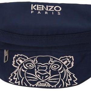 メンズ KENZO ネイビー Tiger バム バッグ ブルー
