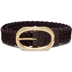 Anine Bing Black Signature Link Braided Belt