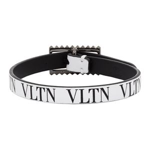 メンズ Valentino コレクション ホワイト And ブラック Vltn ブレスレット